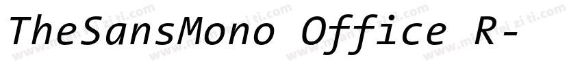 TheSansMono Office R字体转换